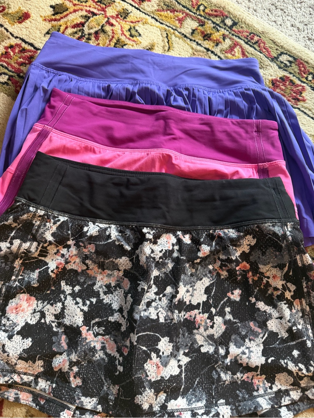lululemon athletica Women's Skorts - Purple, Magenta, Pink & Black Floral